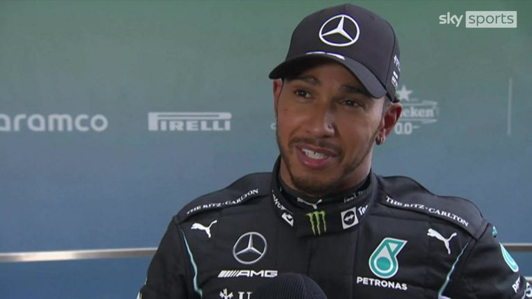 Lewis Hamilton was delighted to have topped qualifying for the Sao Paulo GP, with the Mercedes driver to start first ahead of Max Verstappen in the Sprint.