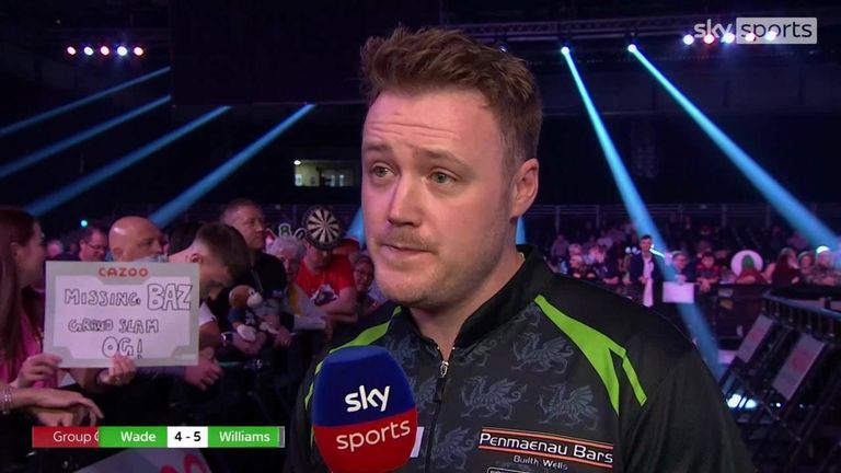 Jim Williams says he is does not feel any pressure after beating James Wade in his opening group game at the Grand Slam of Darts