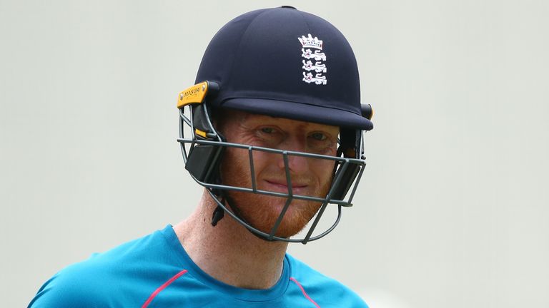 Stokes was hit on the arm during a net session