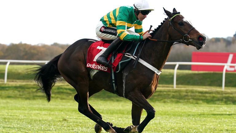 Jonbon makes a winning start over hurdles at Newbury