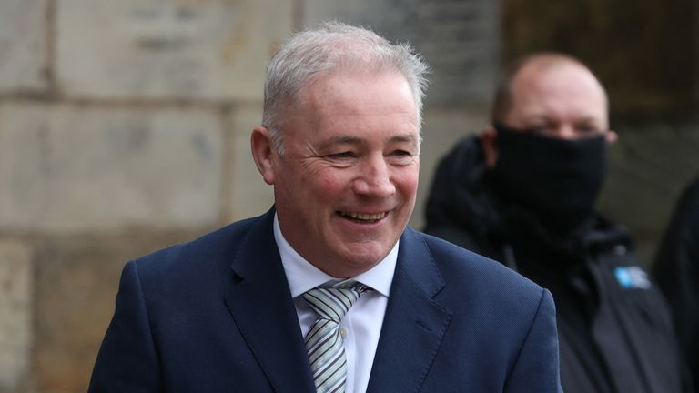 GLASGOW, SCOTLAND - NOVEMBER 19: Former Rangers player and manager Ally McCoist during a memorial service for Walter Smith at Glasgow Cathedral, on November 19, 2021, in Glasgow, Scotland. (Photo by Alan Harvey / SNS Group)
