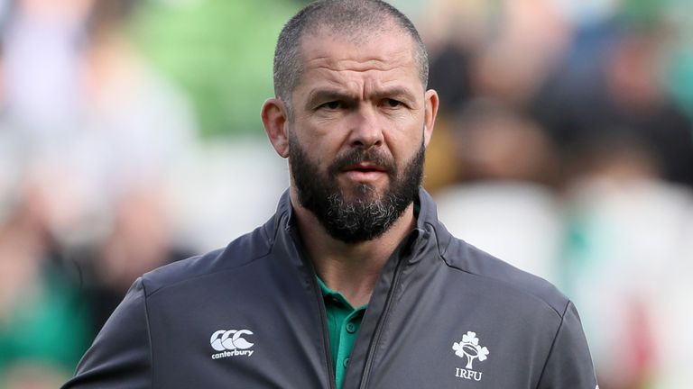 
Add to lightbox
Andy Farrell File Photo
File photo dated 06-11-2021 of Ireland's head coach Andy Farrell before the Autumn Internationals match at Aviva Stadium, Dublin. Johnny Sexton believes Ireland are beginning to fire on all cylinders under head coach Andy Farrell but warned it is unrealistic to routinely expect free-flowing rugby. Issue date: Tuesday November 9, 2021.