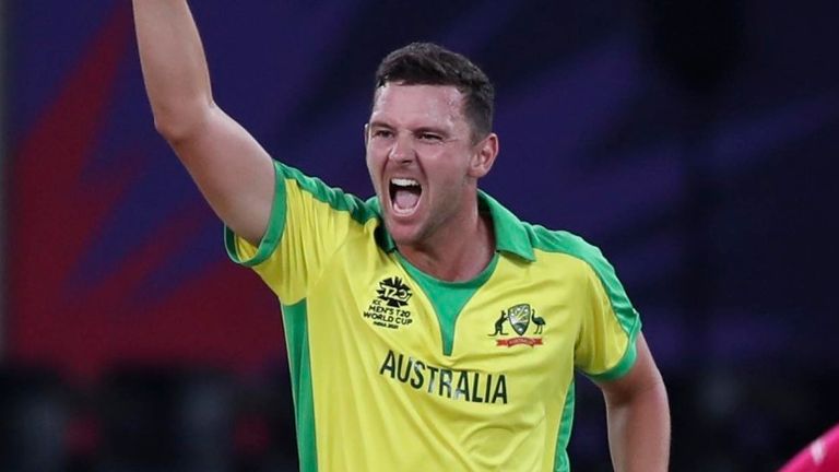 Josh Hazlewood, Australia, T20 World Cup final vs New Zealand (AP Newsroom)