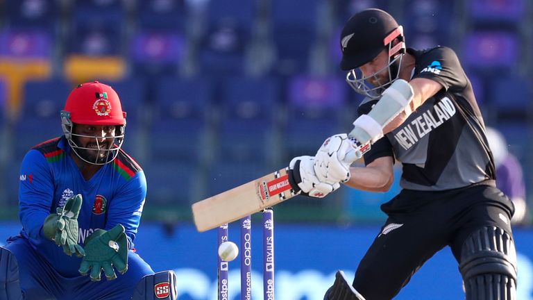 AP - New Zealand's captain Kane Williamson bats during the Cricket Twenty20 World Cup match between New Zealand and Afghanistan in Abu Dhabi, UAE, Sunday, Nov. 7, 2021. (AP Photo/Kamran Jebreili)