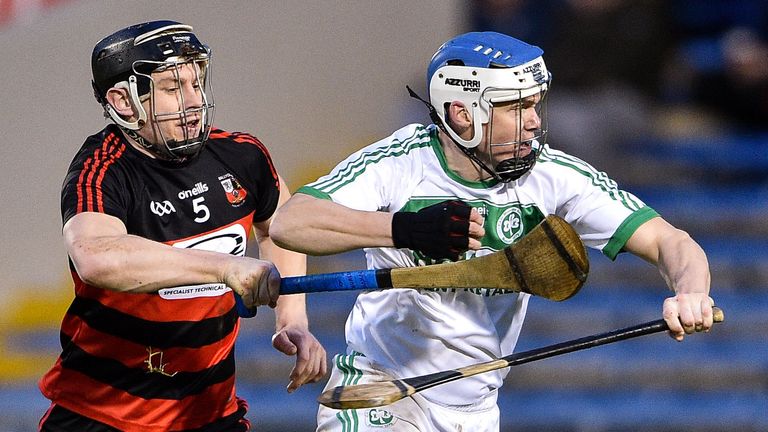 9 February 2019; TJ Reid of Ballyhale Shamrocks in action against Philip Mahony of Ballygunner during the AIB GAA Hurling All-Ireland Senior Championship semi-final match between Ballyhale Shamrocks and Ballygunner at Semple Stadium in Thurles, Tipperary. Photo by Matt Browne/Sportsfile