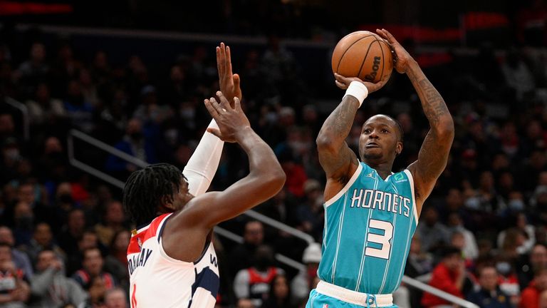 Terry Rozier scored 32 points as the Charlotte Hornets won at the Washington Wizards.