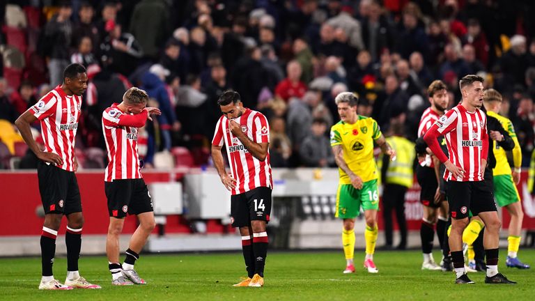 Brentford slumped to a fourth straight loss