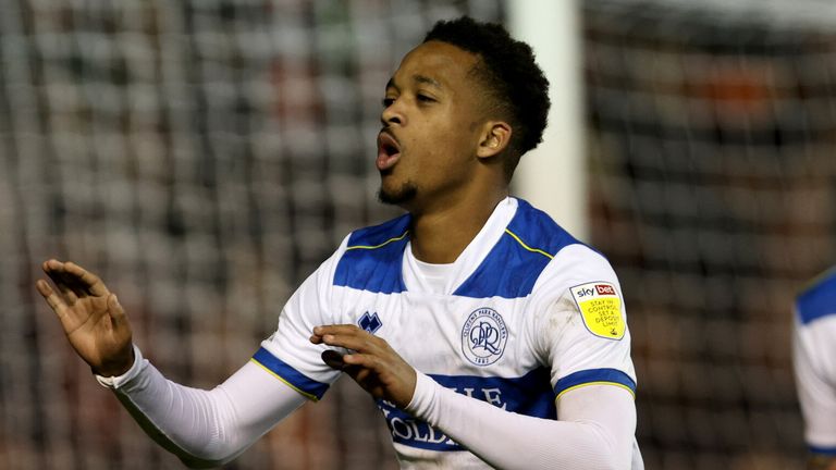 QPR's Chris Willock celebrates giving them the lead