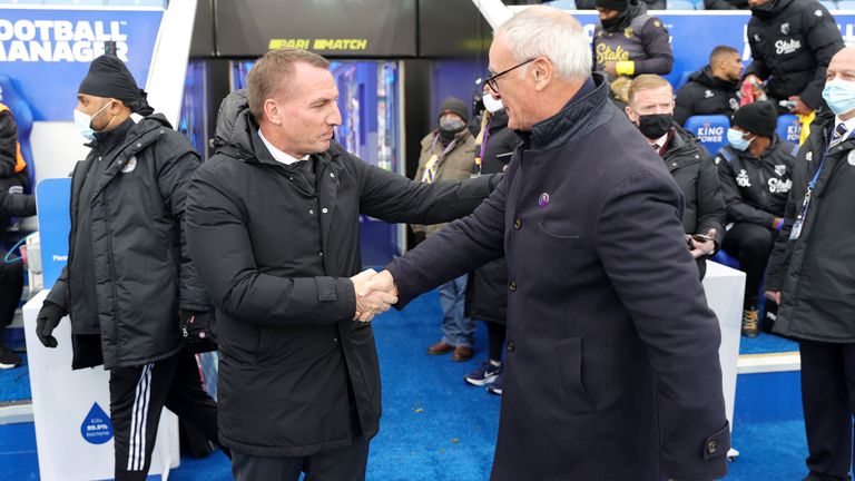 Leicester boss Brendan Rodgers and Watford manager Claudio Ranieri
