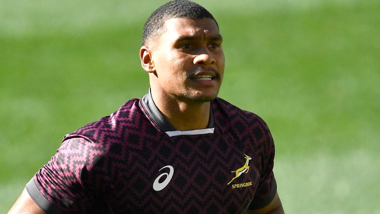 Damian Willemse during the South Africa Captain's Run at Cape Town Stadium on July 23, 2021 in Cape Town, South Africa