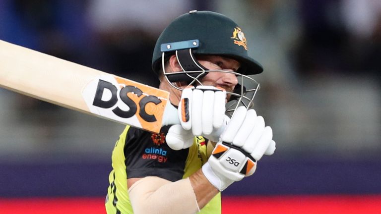 Australia opener David Warner struck 49 off 30 balls against Pakistan
