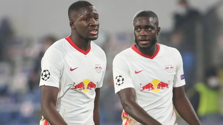 Ibrahima Konate (left) is now at Liverpool, while Dayot Upamecano (right) is at Bayern Munich