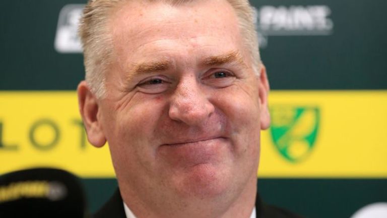 Dean Smith spoke to the media for the first time as new Norwich head coach on Wednesday