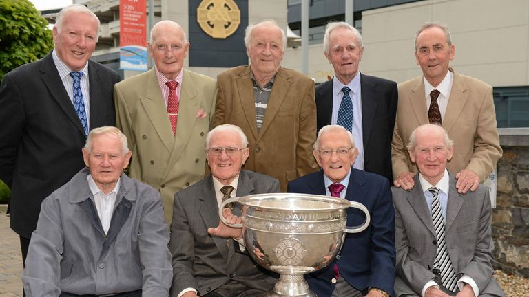 Des Ferguson, front left, alongside former Dublin teammates in 2012