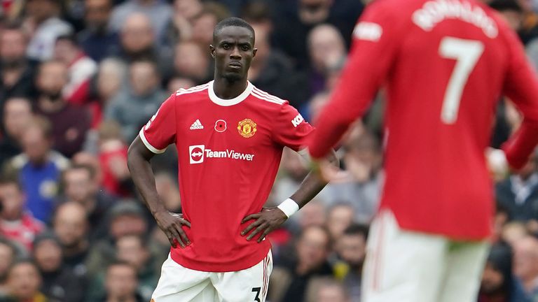 Eric Bailly reacts after scoring an own goal