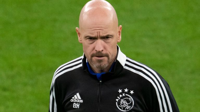 Ajax-trainer Eric Ten Hag (AP)