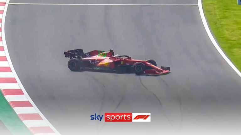 Charles Leclerc spins out in Mexico FP3