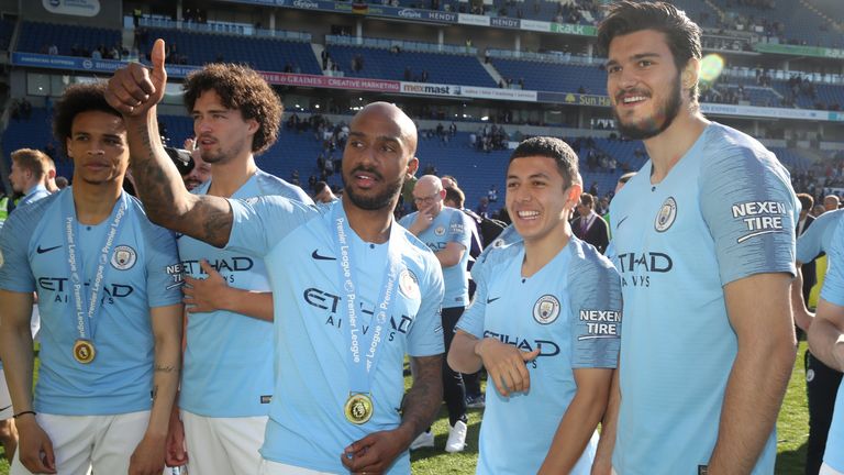 Delph with the second of his Premier League winners' medal