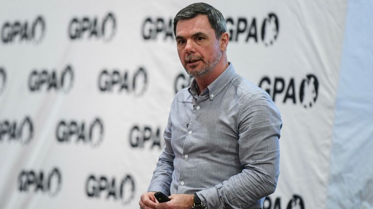 9 November 2019; High performance coach Gary Keegan during a GPA Rookie Camp at Johnstown Estate in Enfield, Co. Meath. Photo by Ramsey Cardy/Sportsfile 