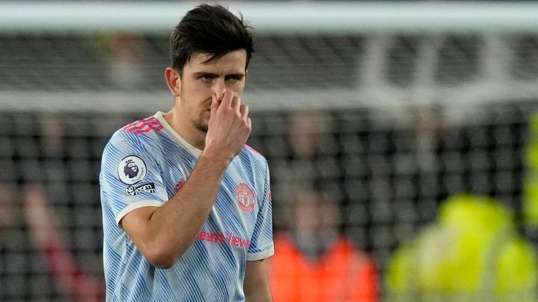 Manchester United captain Harry Maguire was sent off against Watford