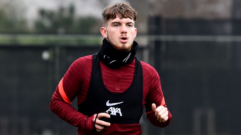 Harvey Elliott continues his rehabilitation at Liverpool's training centre in Kirkby