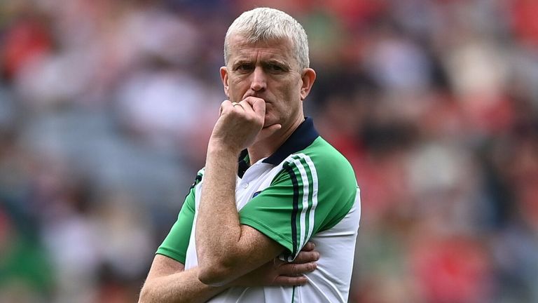 22 August 2021; Limerick manager John Kiely before the GAA Hurling All-Ireland Senior Championship Final match between Cork and Limerick in Croke Park, Dublin. Photo by Piaras .. M..dheach/Sportsfile