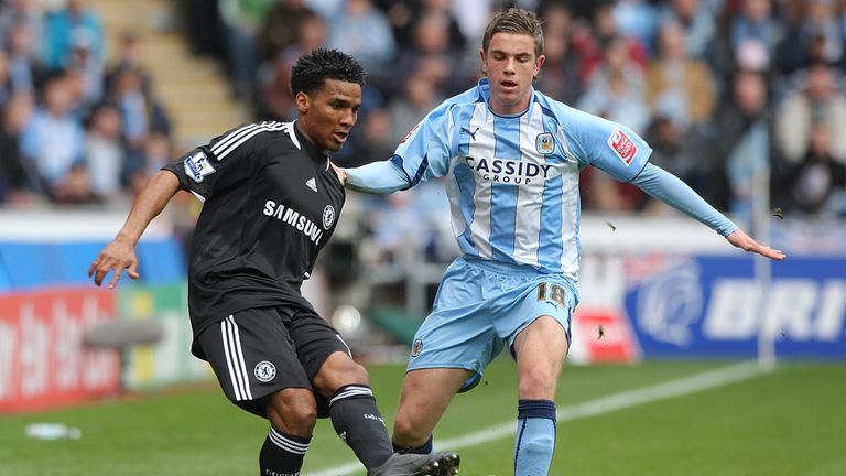 Jordan Henderson during a loan spell at Coventry City in 2009