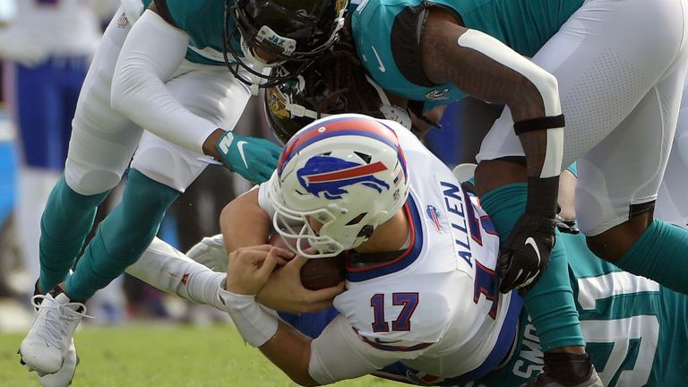 The first time in NFL history a player with the same name as the QB has recorded a sack.