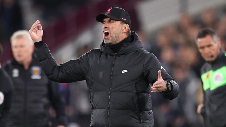Jurgen Klopp was left angry by two key refereeing decisions in Liverpool's defeat at West Ham