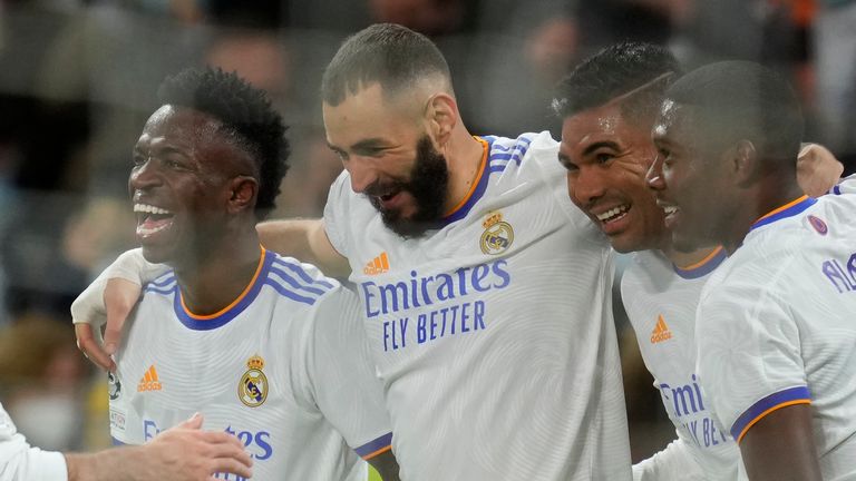 Karim Benzema struck twice in Real Madrid's win