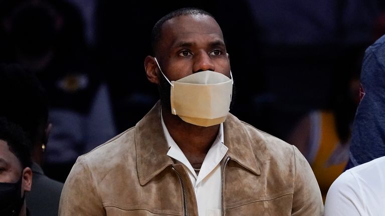 LeBron James has been forced to watch from the sidelines as the Lakers have toiled without him