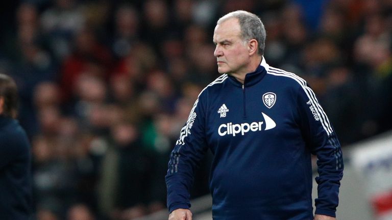 Marcelo Bielsa watches over his side at Spurs