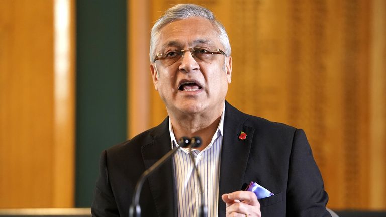 Lord Kamlesh Patel during a press conference at Headingley Cricket Ground