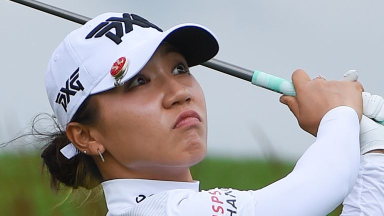 MIDLAND, MI - JULY 15: Lydia Ko (NZL) watches her tee shot on 18 during the Dow Great Lakes Bay Invitational Rd2 at Midland Country Club on July 15, 2021 in Midland, Michigan. (Photo by Ken Murray/Icon Sportswire)
