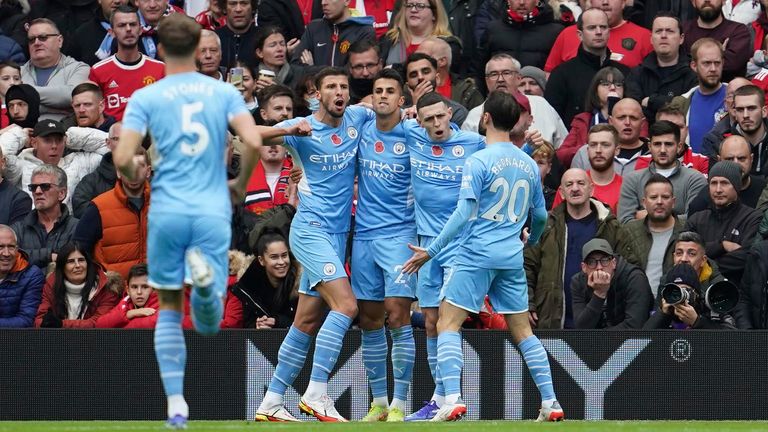 HT Manchester Utd 0-2 Manchester City