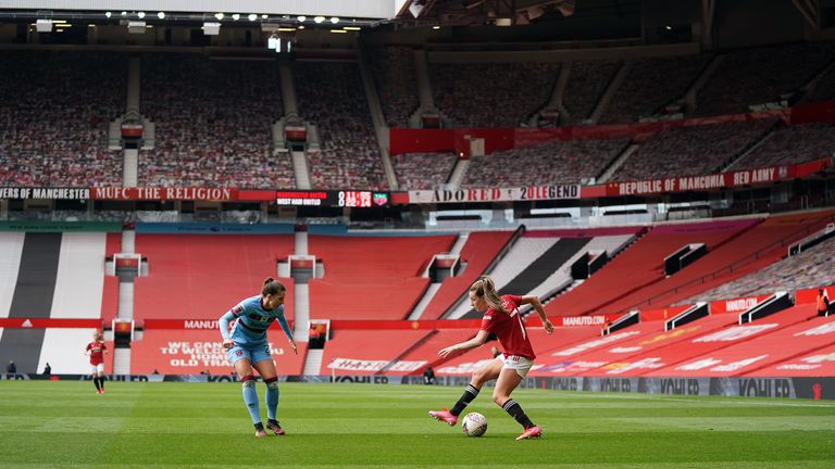 PA - Man Utd Women in action at Old Trafford against West Ham