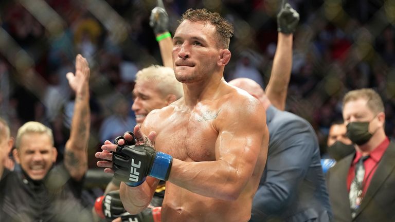 Michael Chandler pictured after his Lightweight Championship defeat to Charles Oliveira at UFC 262 (pic: Louis Grasse/PxImages/Icon Sportswire)