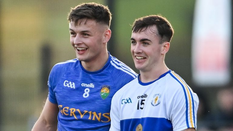 Tyrone team-mates Michael McKernan of Coalisland and Darragh Canavan of Errigal Ciaran during the semi-final