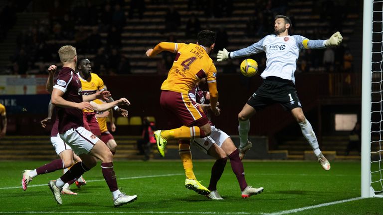 Ricki Lamie doubles Motherwell&#39;s lead against Hearts