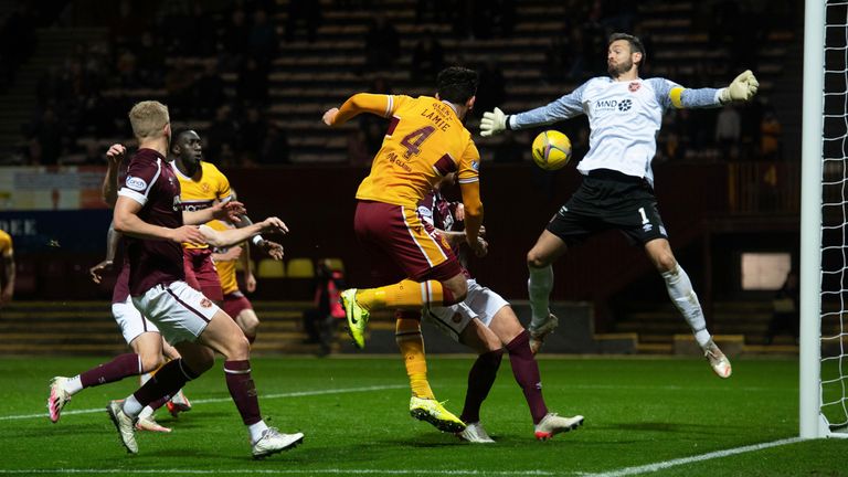 Ricki Lamie doubles Motherwell's lead against Hearts