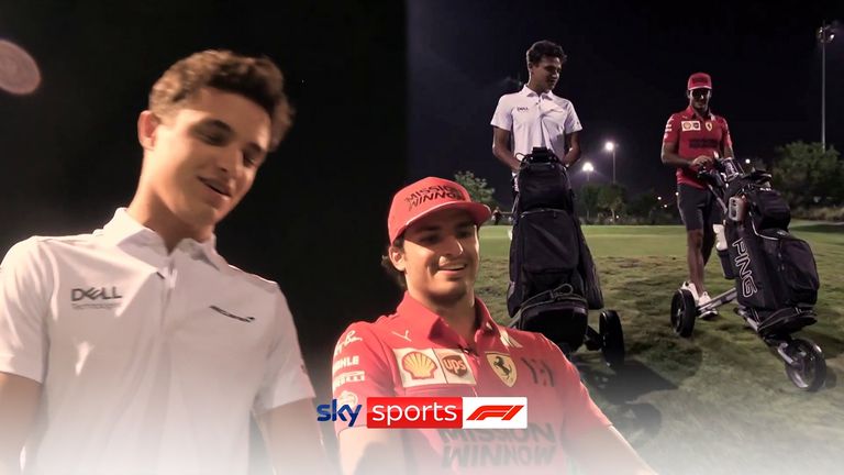 Former McLaren teammates Carlos Sainz and Lando Norris go golfing, with the pair discussing their collision at the last race in Brazil.