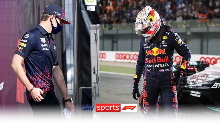 Sky F1&#39;s Martin Brundle and Jenson Button react after Red Bull&#39;s Max Verstappen is given a five-place grid penalty for today&#39;s race, which will see him start seventh.
