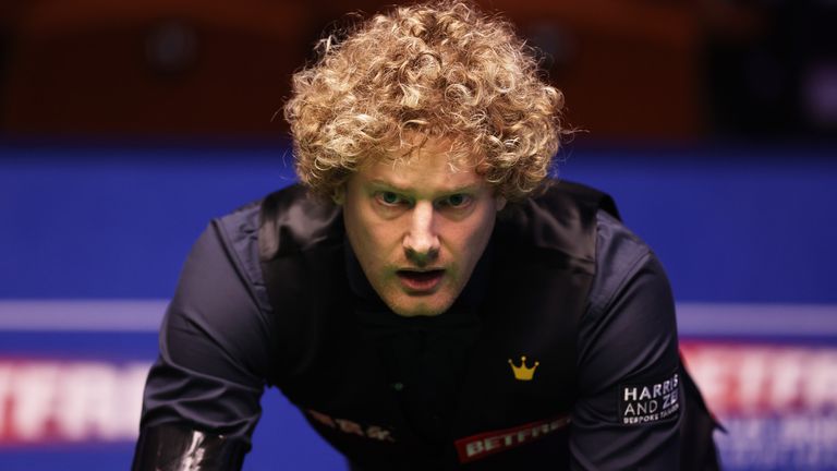Neil Robertson in action during the Betfred World Snooker Championships 2021 at The Crucible, Sheffield. Picture date: Saturday April 17, 2021.