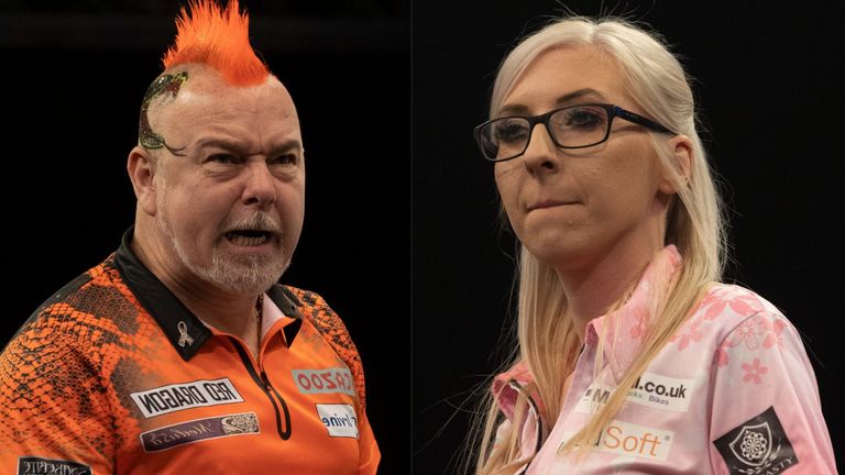 Peter Wright and Fallon Sherrock at the Grand Slam of Darts