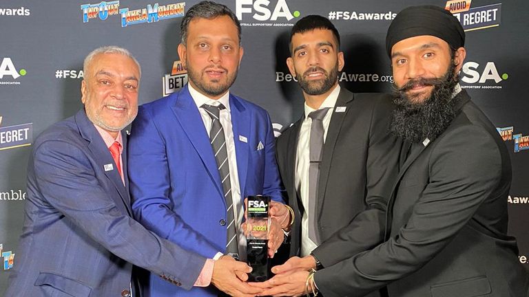 Derby County has something to celebrate as Punjabi Rams win prestigious Diversity Fan award