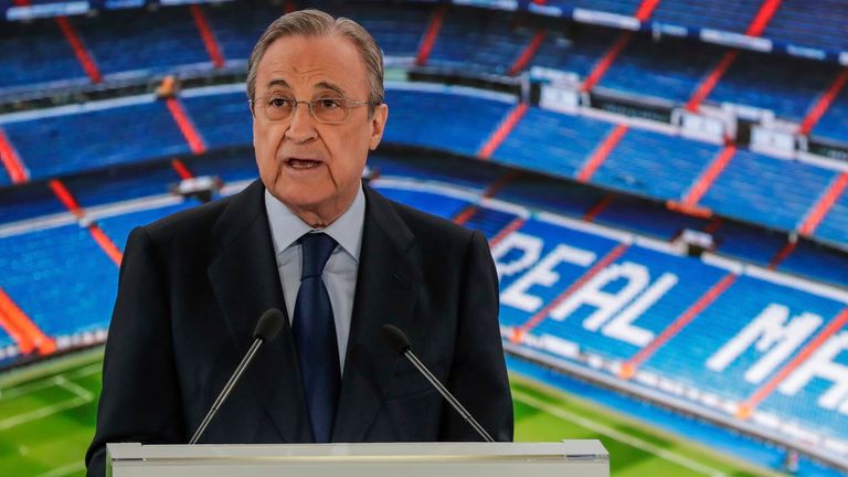 Real Madrid president Florentino Perez has defended the idea of the European Super League