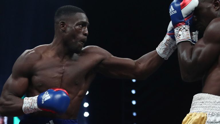 BOXXER CHANPIONSHIP BOXING.WEMBLEY ARENA.PIC;LAWRENCE LUSTIG.WBC SILVER CRUISERWEIGHT CHAMPIONSHIP.RICHARD RIAKPORHE v OLANREWAJU DURODOLA