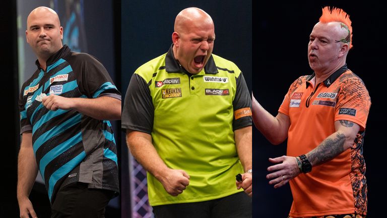 Rob Cross, Michael van Gerwen, Peter Wright