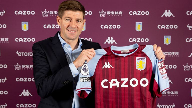Aston Villa unveil new head coach Steven Gerrard