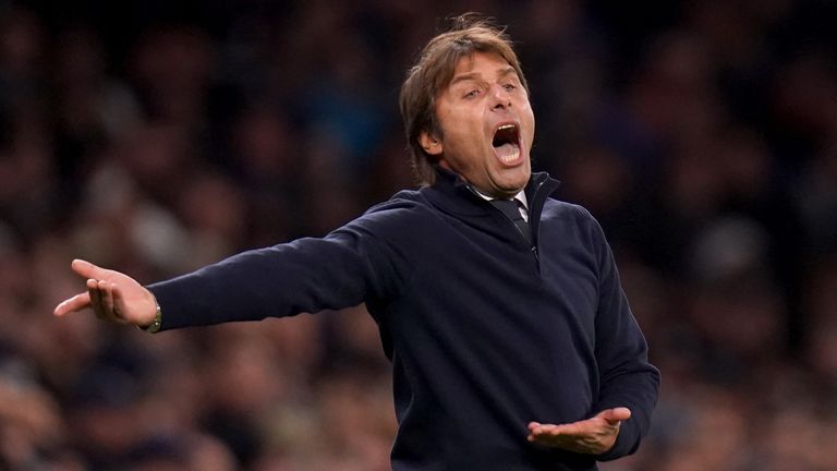Conte cuts a frustrated figure during the first half
